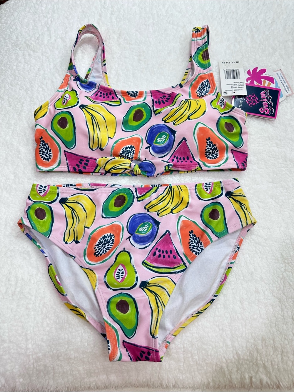 Girl’s Colorful Fruit Print Bikini Set